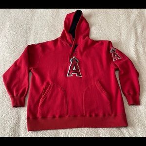Los Angeles Angels MLB Baseball Majestic Hoodie Sweatshirt Mens XL Embroidered